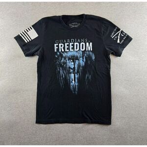 Grunt Style T-Shirt Black‎ Guardians Of Freedom Men Sz M. USA Flag 2nd Amendment